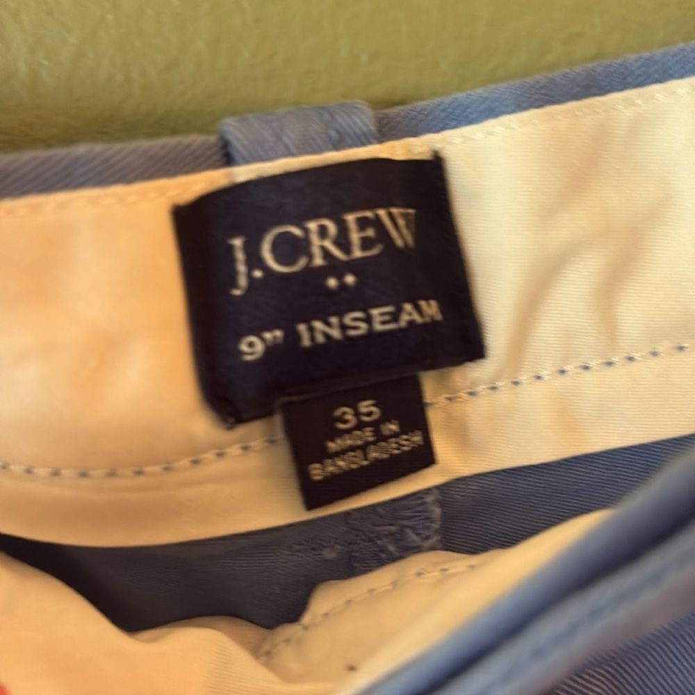 J. Crew 9" Stretch Chino Short  Baby Blue Sz 35 - Picture 4 of 6